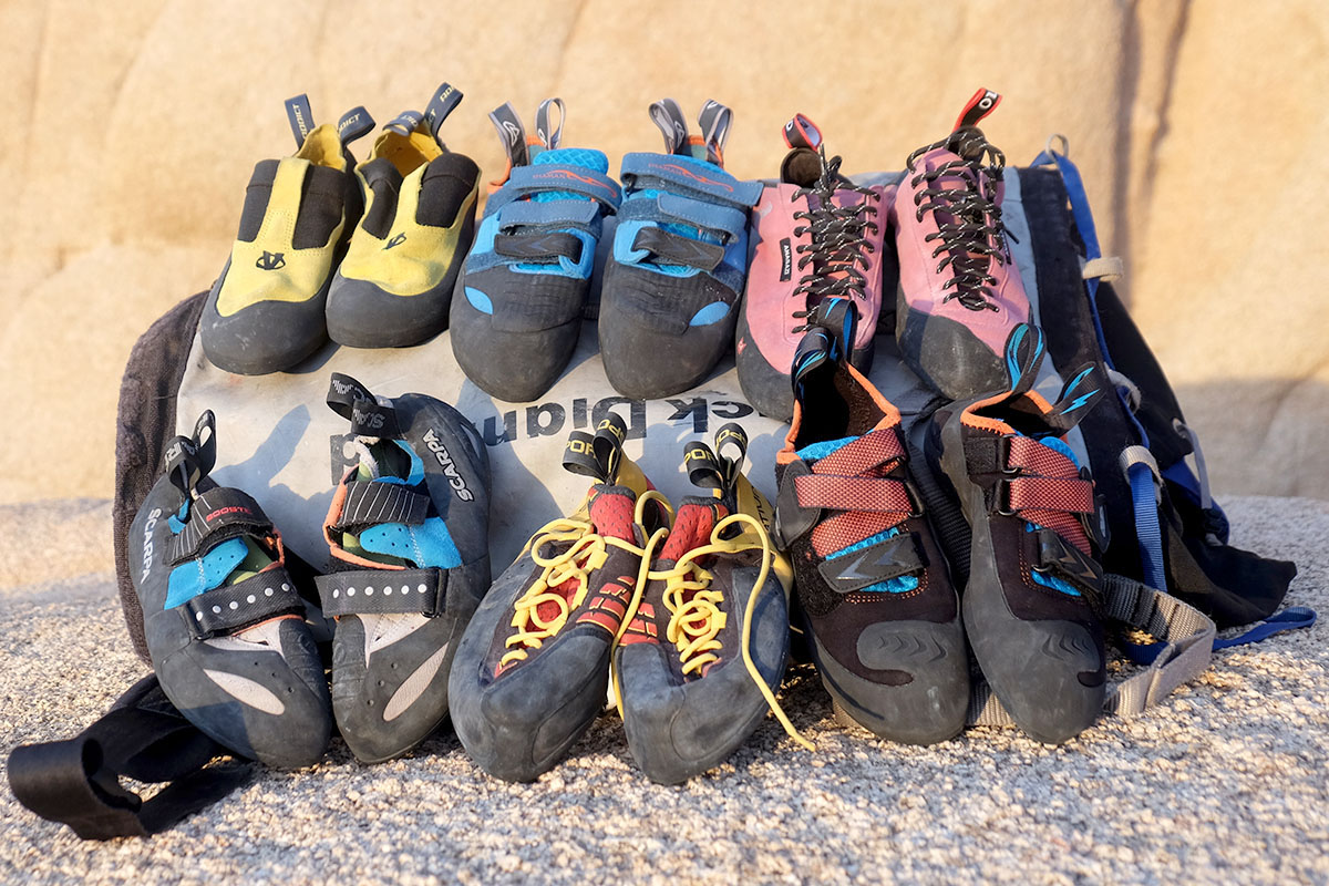 Rock climbing shoes (lineup)